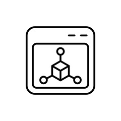 Virtual technology outline icons, minimalist vector illustration ,simple transparent graphic element .Isolated on white background