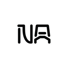 NA monogram logo design letter text name symbol monochrome logotype alphabet character simple logo