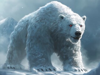 Majestic Glacial Polar Bear