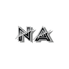 NA monogram logo design letter text name symbol monochrome logotype alphabet character simple logo