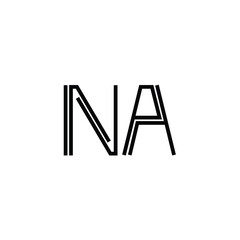NA monogram logo design letter text name symbol monochrome logotype alphabet character simple logo