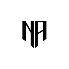 NA monogram logo design letter text name symbol monochrome logotype alphabet character simple logo