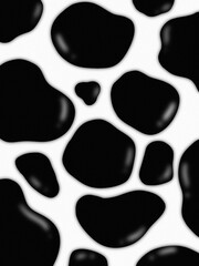 Black and White Cow Print Pattern