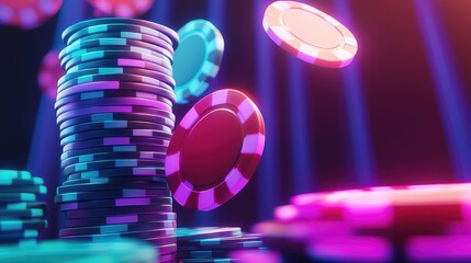 Exciting casino game night las vegas gambling experience vibrant atmosphere close-up thrill of betting