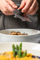 Dinner in a restaurant