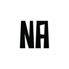 NA monogram logo design letter text name symbol monochrome logotype alphabet character simple logo