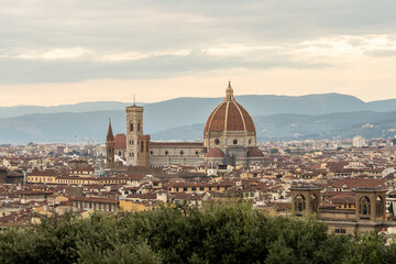 Fototapeta premium View of Florence after sunset from Piazzale Michelangelo, Florence, Italy.
