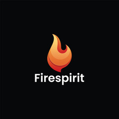 Fire Spirit Gradient Colorful Logo