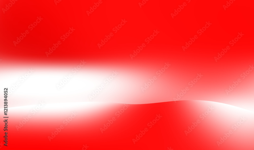 Poster abstract red and white gradient with smooth transitions and soft curved lines