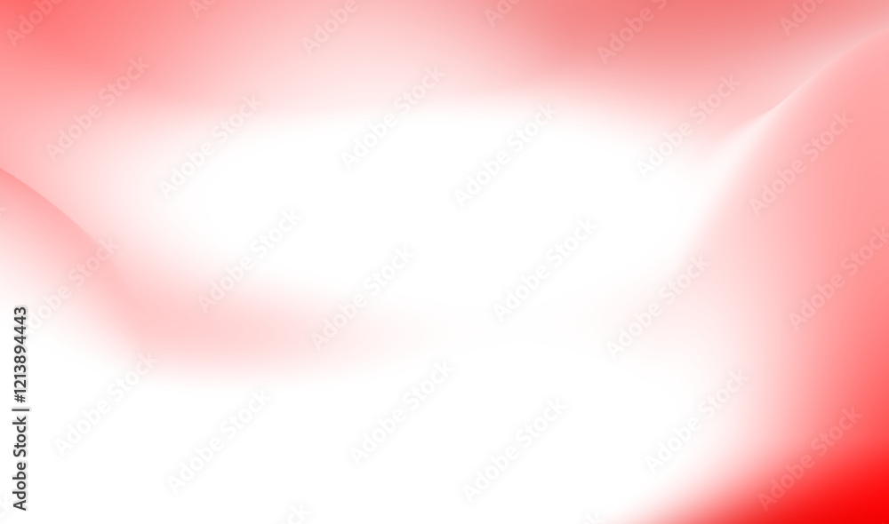 Poster abstract gradient background with soft light red color curves and white central area