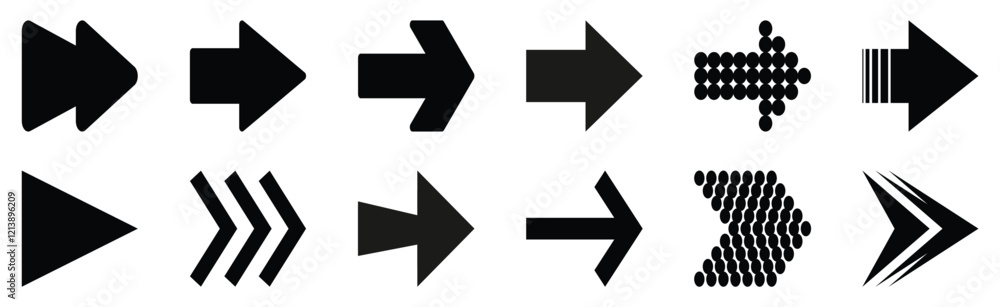 Poster arrow icon set. arrow. cursor. collection different arrow signs. black arrows icons. different curso