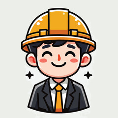 vector character of a smiling field worker