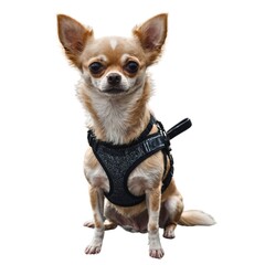 Obraz premium Tibetan mastiff dog breed standing against white background, AI Generated 