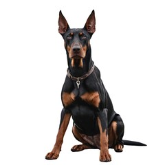 Tibetan mastiff dog breed standing against white background, AI Generated
