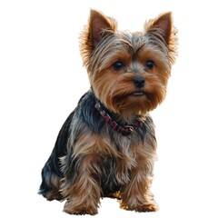 An adorable magyar vizsla sitting on white background
