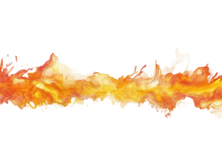 Isolated Watercolor Fire Swirl