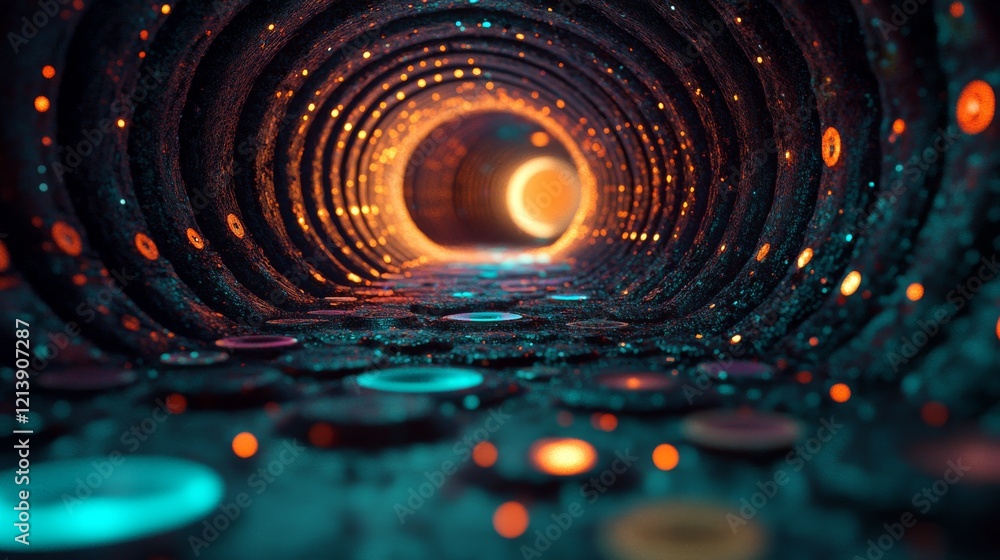 Poster a vivid abstract backdrop with shimmering particles and light effects