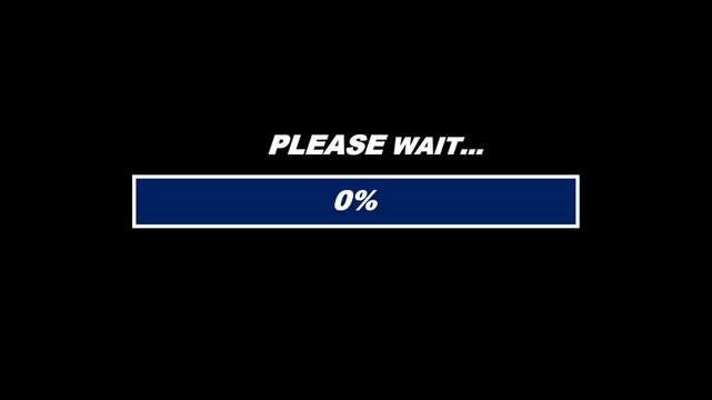 Loading bar progress please wait simply footage video