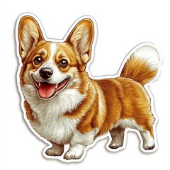 Cheerful Corgi with Bright Orange Fur and Playful Expression