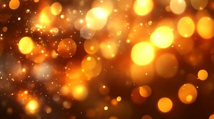 Obraz premium Golden Bokeh Lights Abstract Background Sparkle