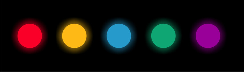 circle colorful shining light