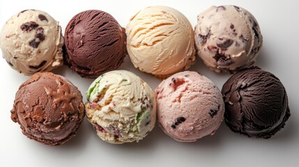 A spectrum of flavors is displayed through the colorful ice cream cones