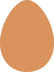 Brown eggshell chicken egg icon.
Free range egg flat vector.
Egg silhouette.
Egg agricultural product isolated.
Transparent background.