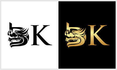 vector dragon letter D logo d...