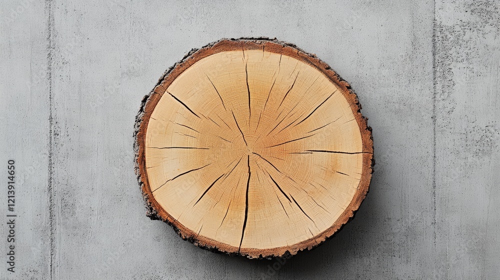 Poster large log with a hole in the middle. the hole is in the center of the log and is surrounded by a rin