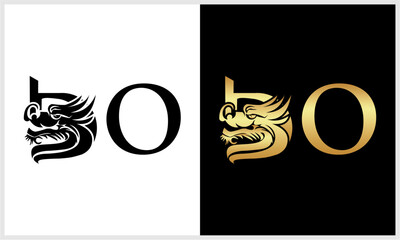 vector dragon letter D logo d...