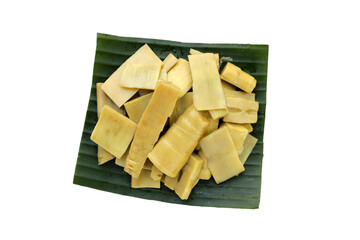 Bamboo shoot in tiliacora triandra juice