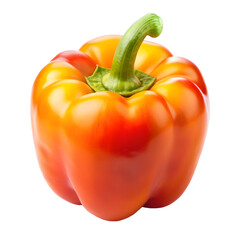 Sweet pepper fruit isolated on transparent background 