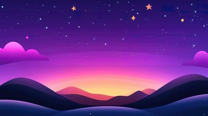 Obraz premium Serene valley under the moonlight