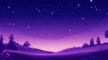 Naklejka premium Serene valley under the moonlight