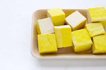 Soy tofu cubes, Tofu soy bean curd