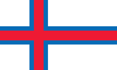 Obraz premium The Faroe Islands flag represents a self-governing archipelago, part of the Kingdom of Denmark in Europe