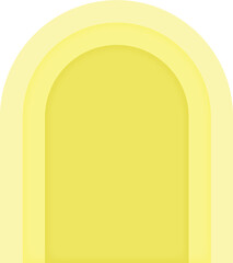 A yellow square frame on a white background with blank space inside, designed for banners, notes, or art decoration
