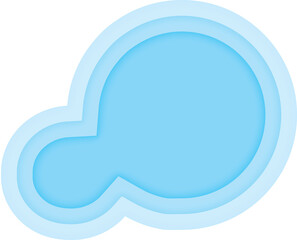 A blue cloud computing icon symbolizing technology and communication