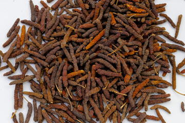 Obraz premium Dried long pepper or Indian long pepper