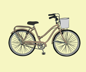 Fototapeta premium Bicycle vector illustration, Simple Bicycle
