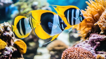 Colorful Fish Swimming Through Vibrant Coral Reef