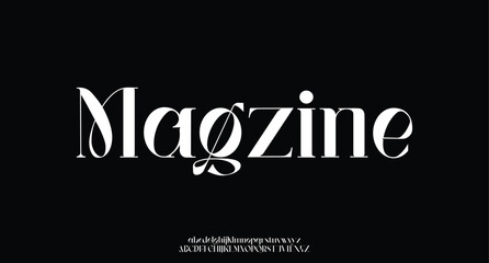 Elegant alphabet letters font and number. Classic Lettering Minimal Fashion Designs. Typography modern serif fonts decorative vintage design concept. vector illustration
