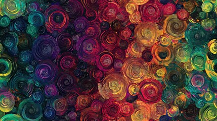Vibrant Swirl Abstract Painting Texture