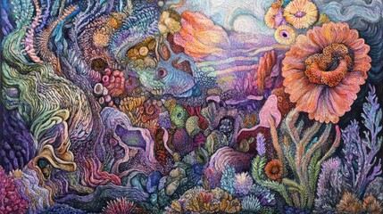 Colorful Reef Patterns with Artistic Flair and Dramatic Light