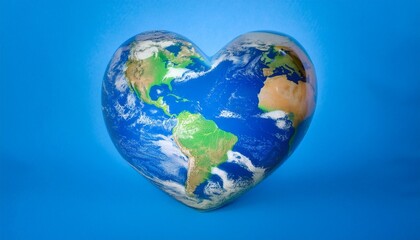 Fototapeta premium earth in the shape of heart