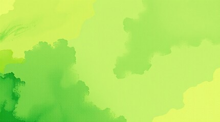 Obraz premium Abstract green watercolor paint paper background texture, blending warm and cool tones of green, from lime to forest, with hints of blue and yellow, and soft, feathery brushstrokes.