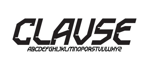 Abstract technology futuristic alphabet font. digital space typography vector illustration design