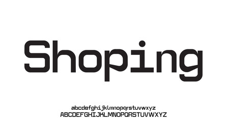 Abstract digital modern alphabet fonts. Typography technology electronic dance music future creative font.
