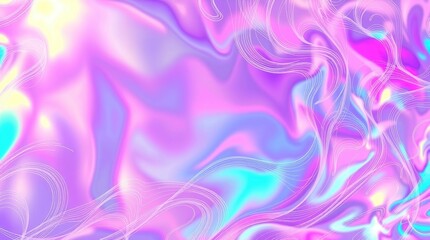 Abstract hologram background with a mesmerizing, iridescent texture that shimmers with a holographic rainbow foil effect, evoking a sense of luxury and futurism.