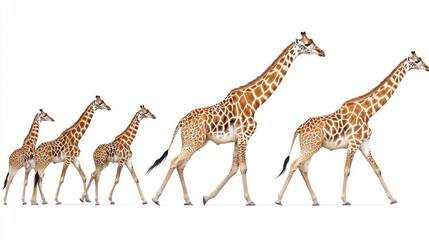 Obraz premium Giraffe Family Growth